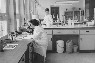 Ziekenhuis - Dr.-J.H.-Jansen-ziekenhuis.-Het-laboratorium-1964.jpg